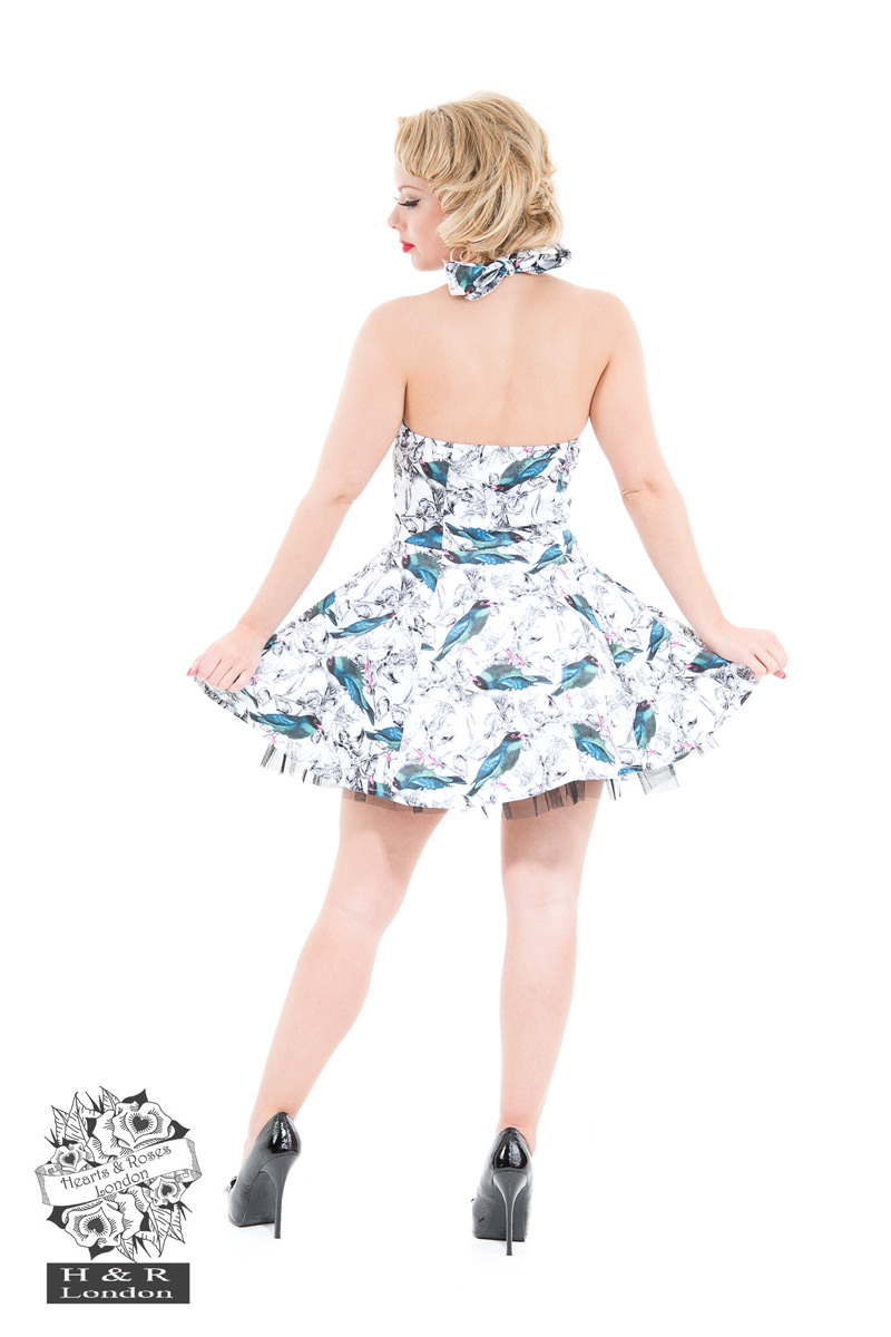 Swallow Bird Print Dress